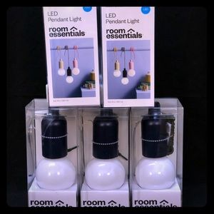 Set of 5 Room Essentials LED Pendant Lights